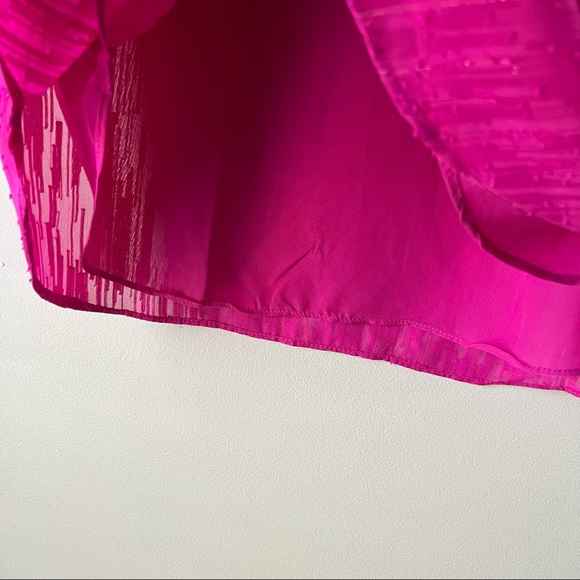 Joie Fuchsia Ruffle Edges Tank Top Size S - Picture 4 of 10
